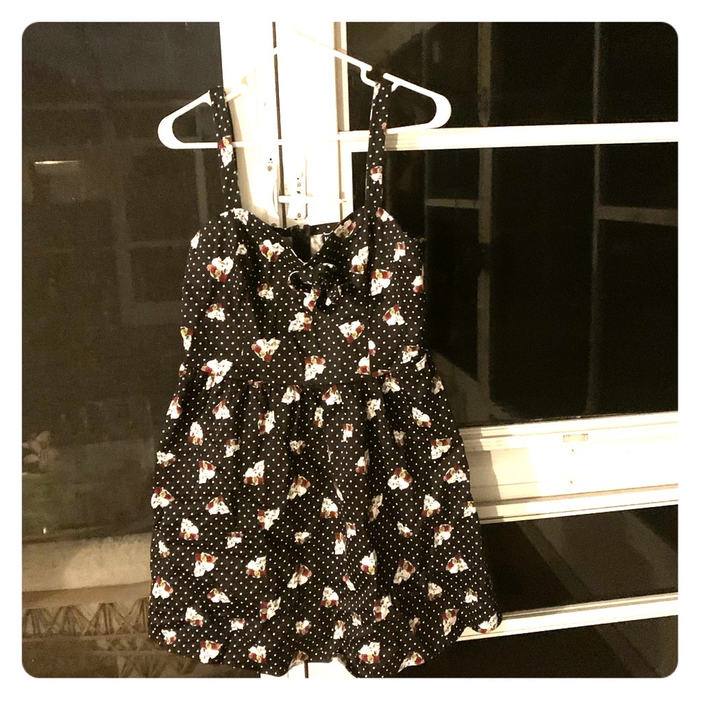 HOT TOPIC SKULLS AND ROSES SKATER DRESS SIZE XL
